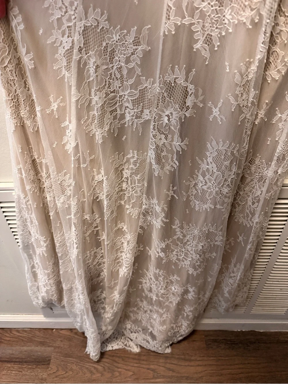 Promising Love Ivory Lace Long Sleeve Mermaid Maxi Dress
